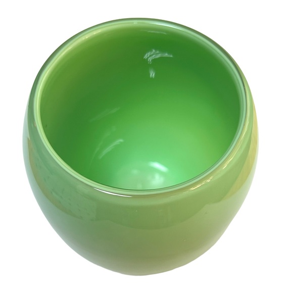 Green glassybaby votive candle holder. Pre trisk. Soft green - Picture 4 of 7